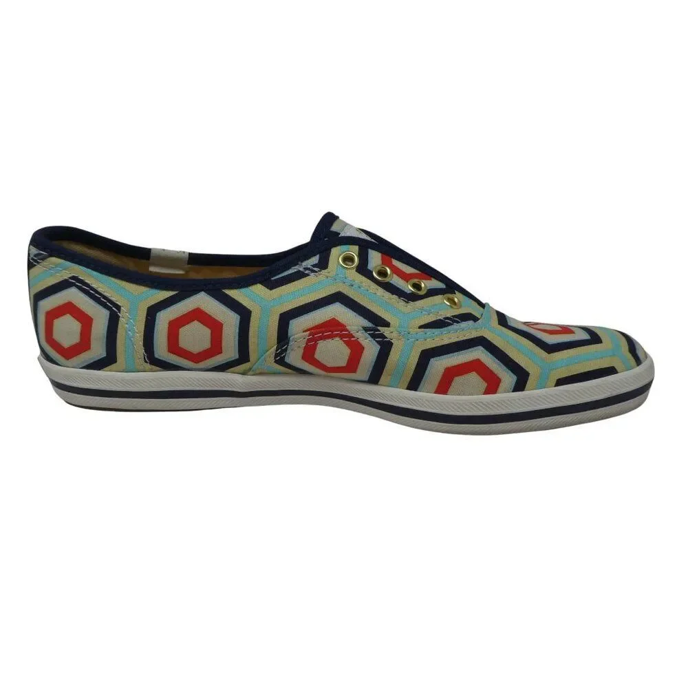 Keds Kate Spade Geometric Canvas‎ Slip On Designer Sneakers Womens 7.5